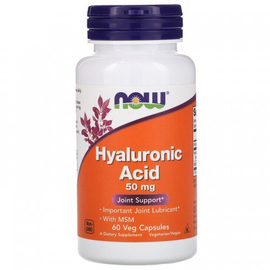 NOW Hyaluronic Acid 50 mg + MSM 60 caps